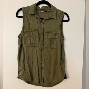 New Without Tags - SO Olive Sleeveless Olive Utility Tank Top